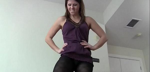  I look amazing in these see thru pantyhose JOI